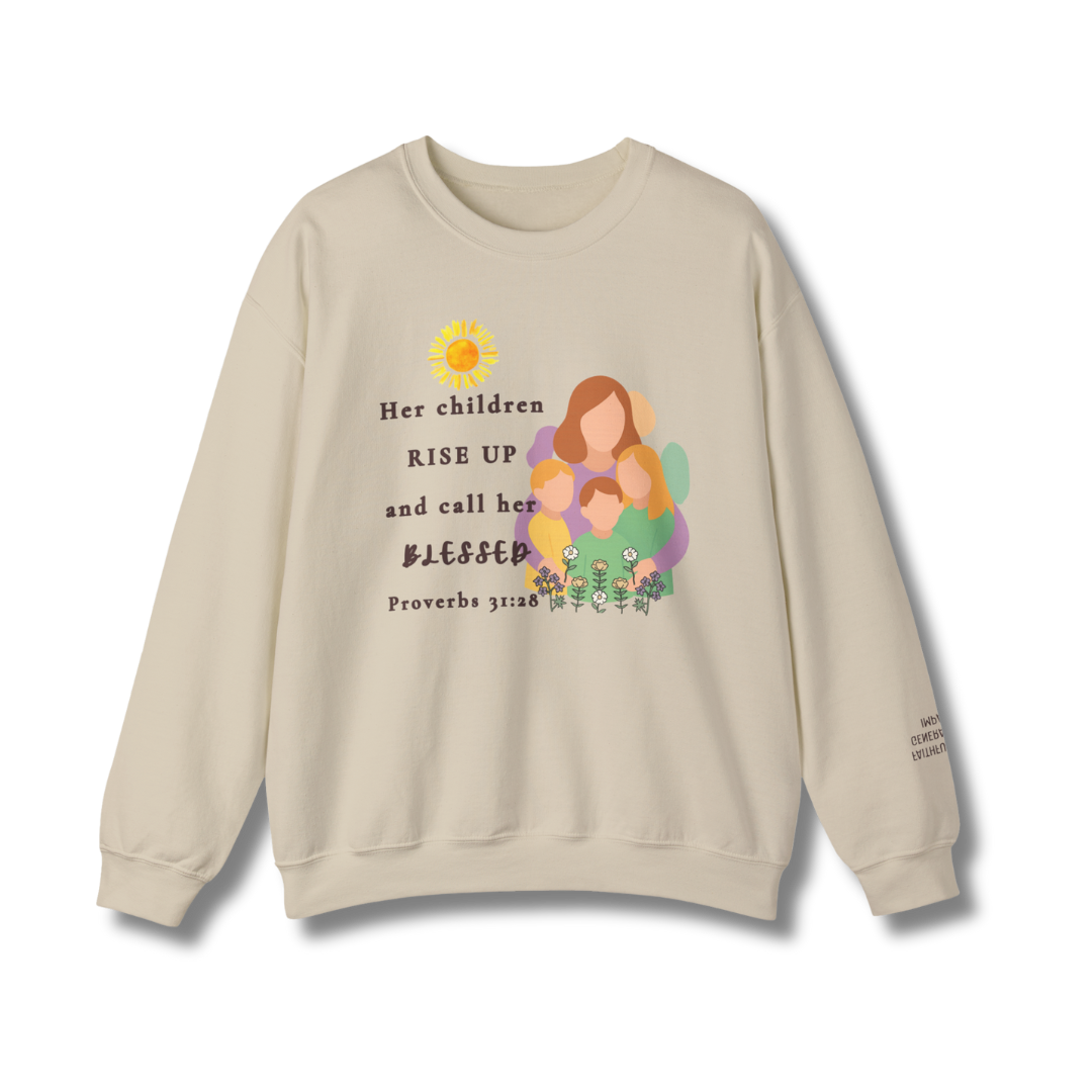 Rise Up and Call Her Blessed Crewneck Sweatshirt