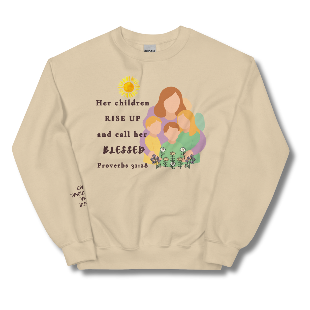 Rise Up & Call Her Blessed Crewneck Sweatshirt