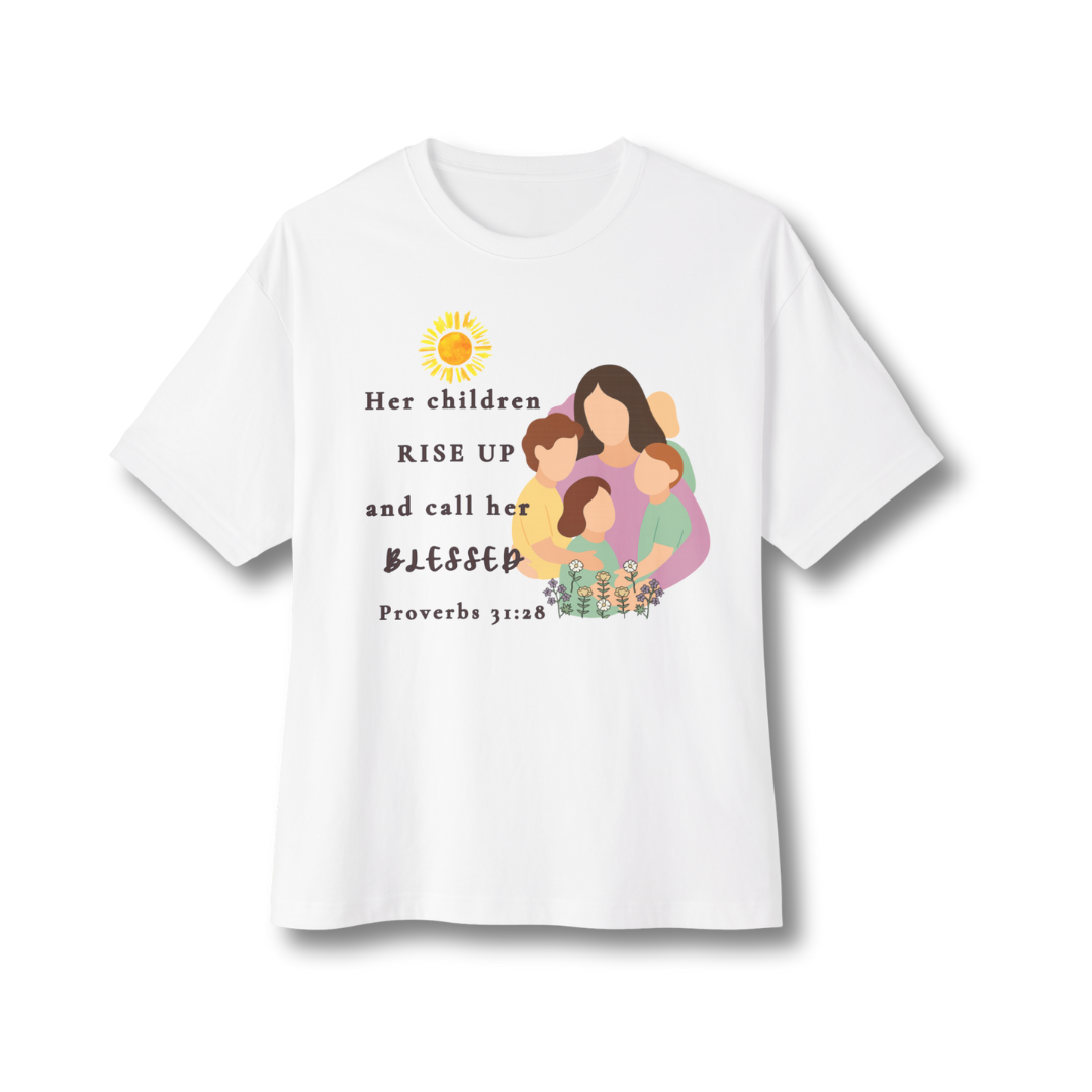 Rise Up and Call Her Blessed Oversized Boxy Tee