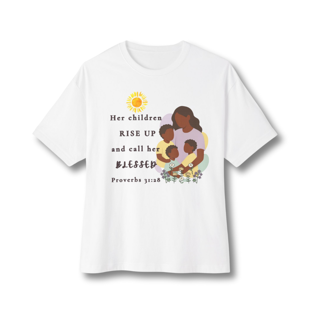 Rise Up and Call Her Blessed Oversized Boxy Tee