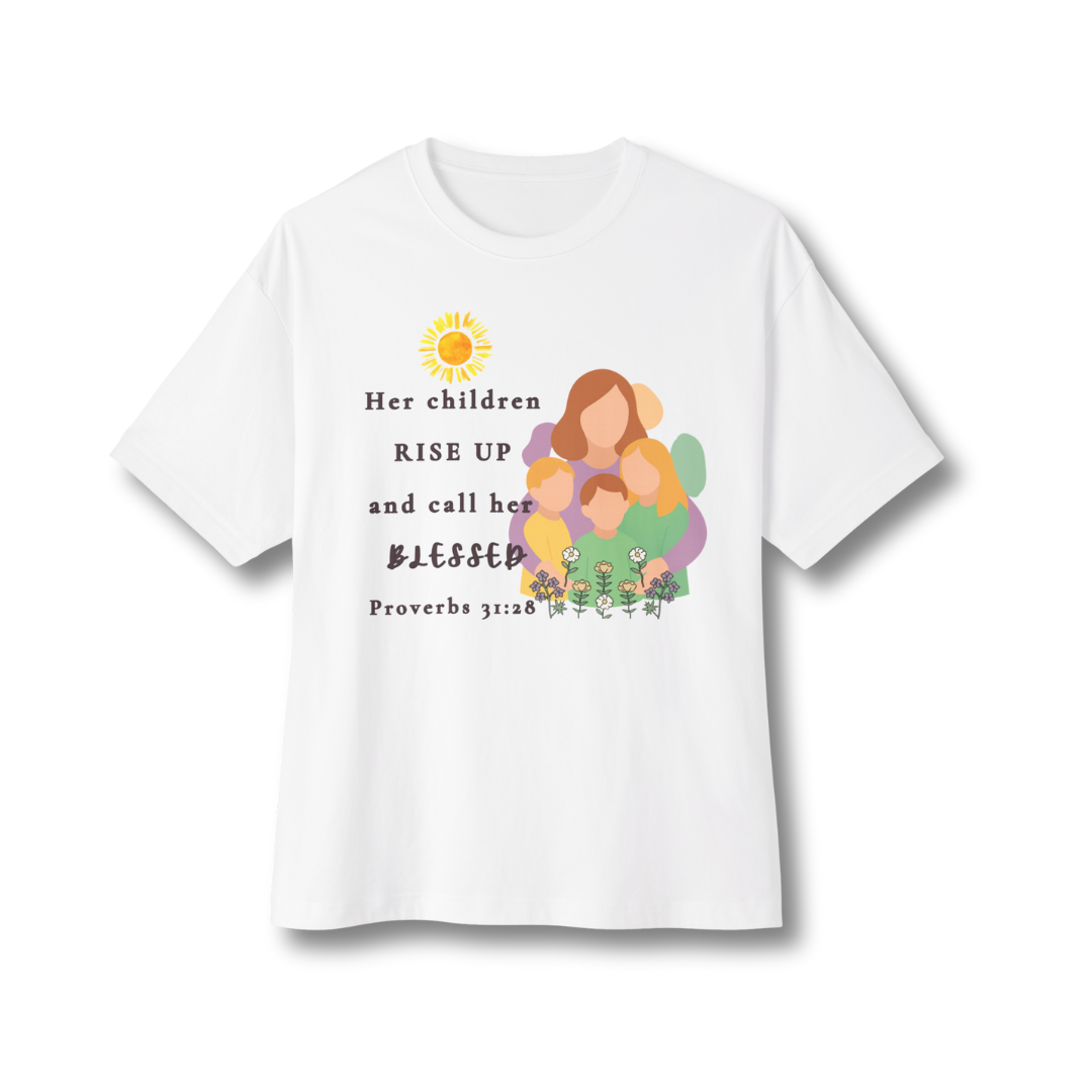 Rise Up and Call Her Blessed Oversized Boxy Tee