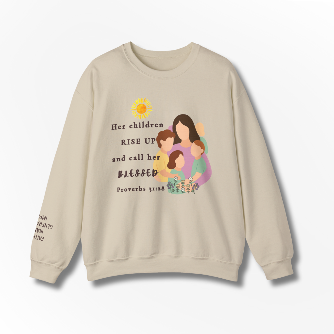 Rise Up & Call Her Blessed Crewneck Sweatshirt