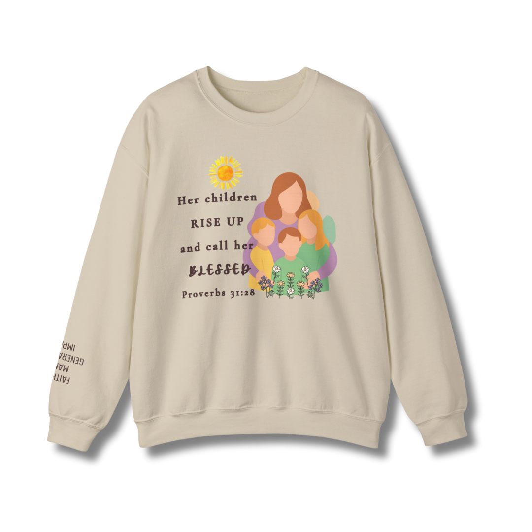 Rise Up & Call Her Blessed Crewneck Sweatshirt