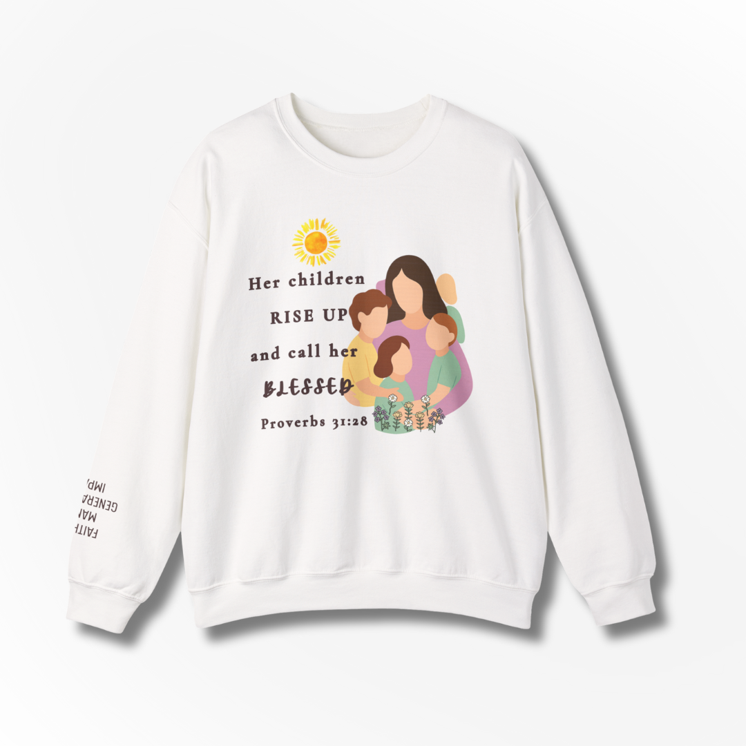 Rise Up & Call Her Blessed Crewneck Sweatshirt